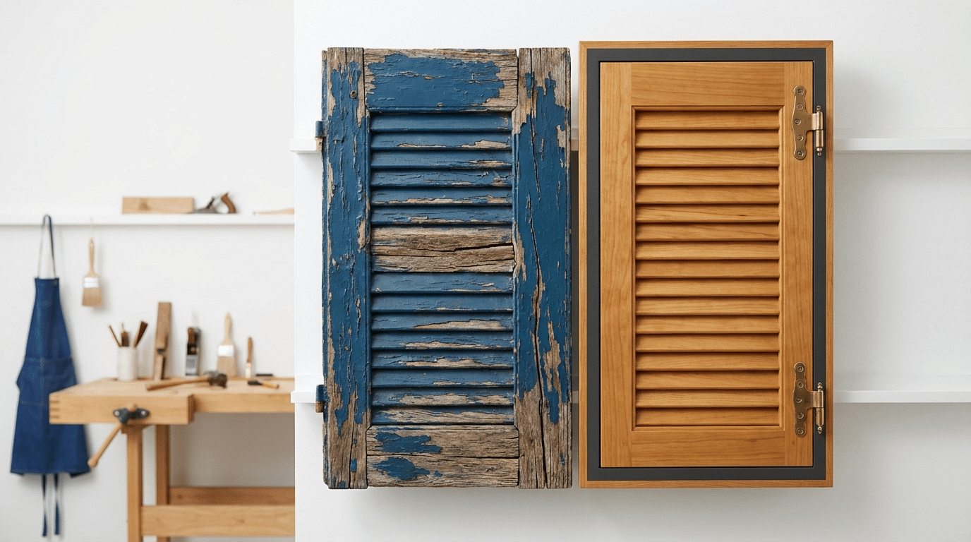 תיקון תריסי עץ במקום החלפה