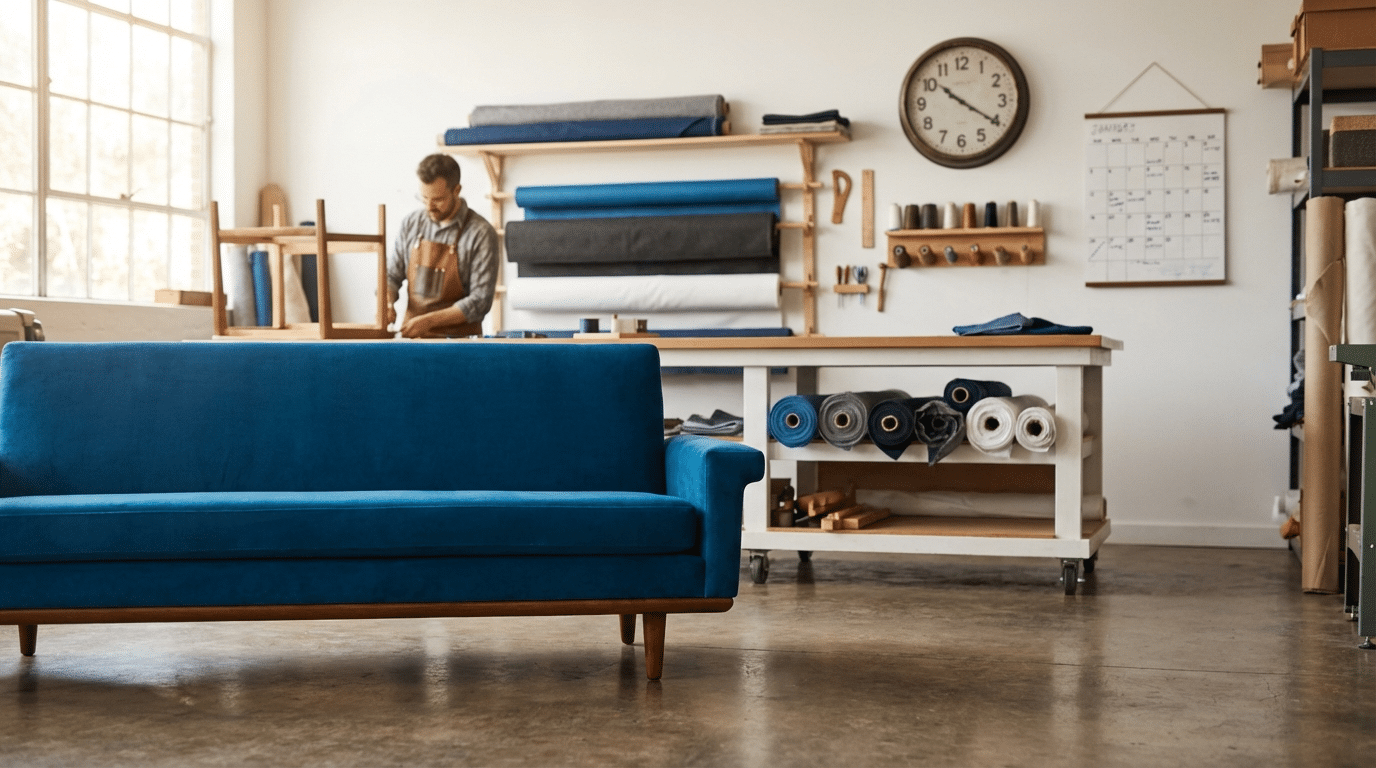 כמה זמן לוקח לרפד ספה או כורסה