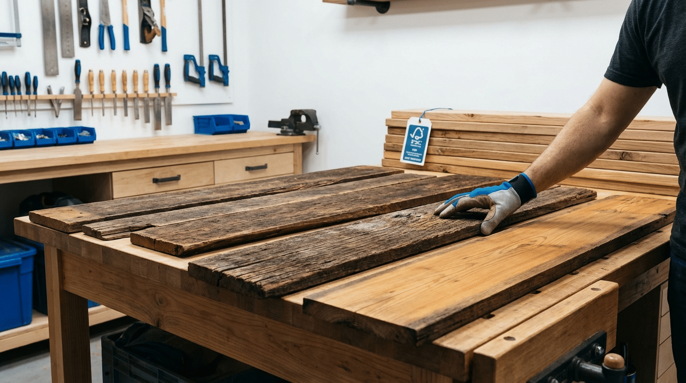 בחירת עץ בנגרות ירוקה - סוגי עץ ממוחזר ואחראי