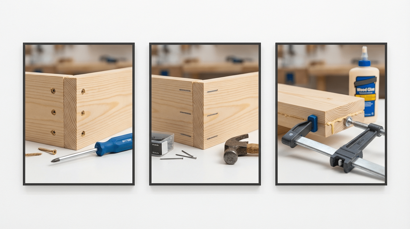 ברגים מסמרים או דבק - השוואת חוזק חיבורים בעץ