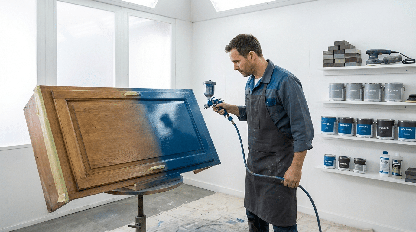 צביעת ארונות מטבח מקצועית