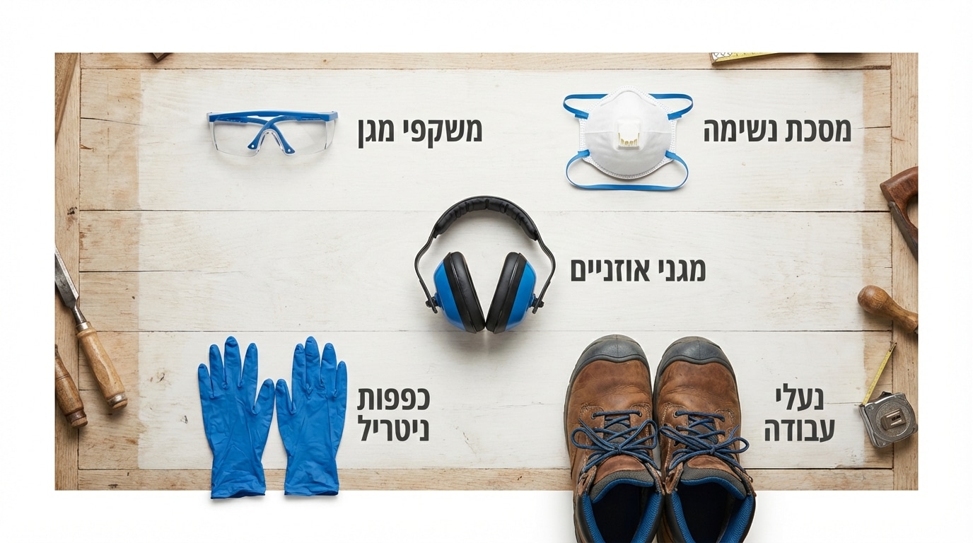 טבלת התאמה בין ציוד מגן למשימות בנגרות