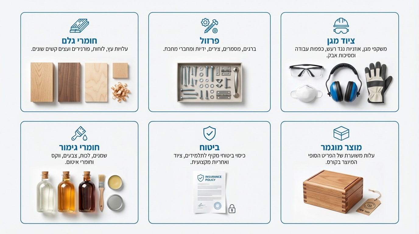 עלות קורס נגרות קצר ומה כלול במחיר