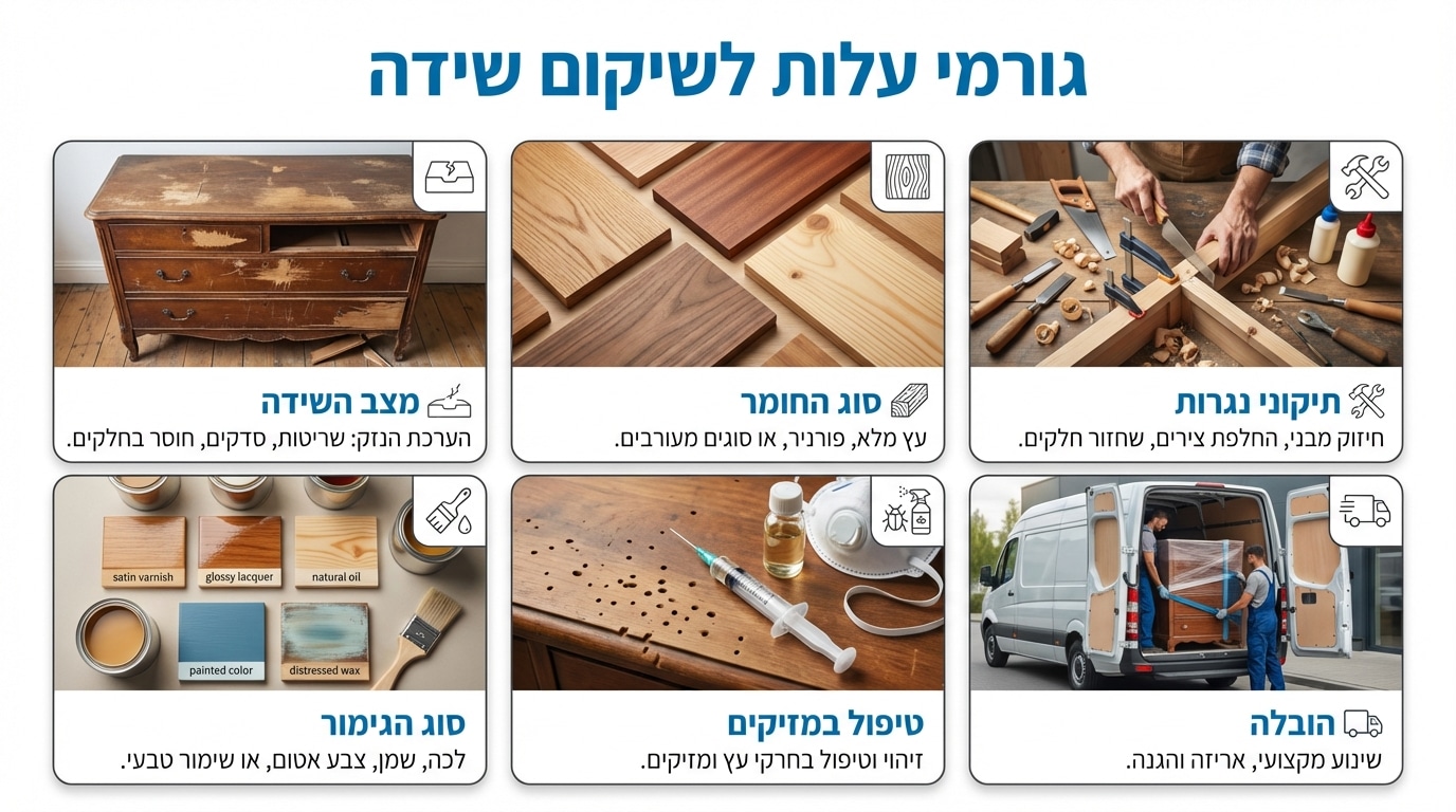 עלויות חידוש שידה ישנה