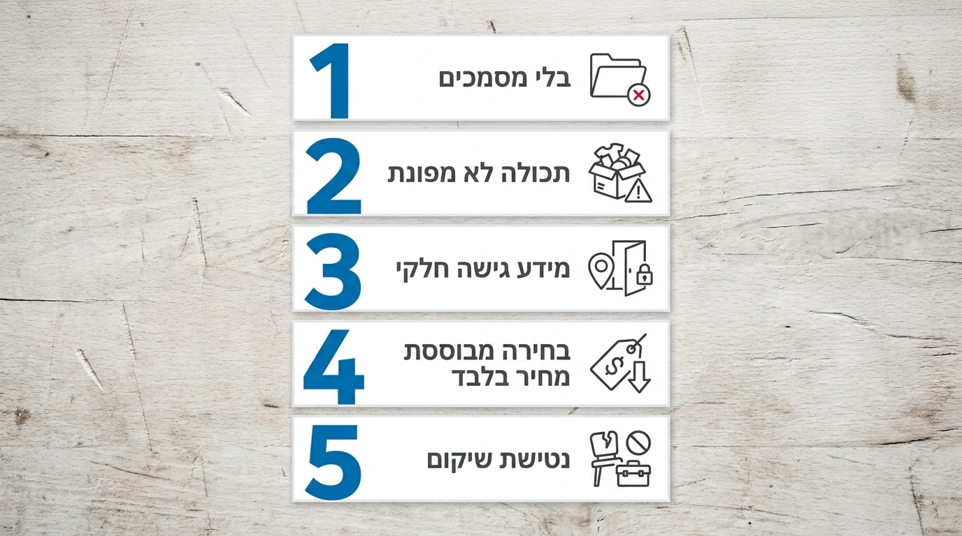טעויות נפוצות לפני הזמנת שירות איסוף רהיטים